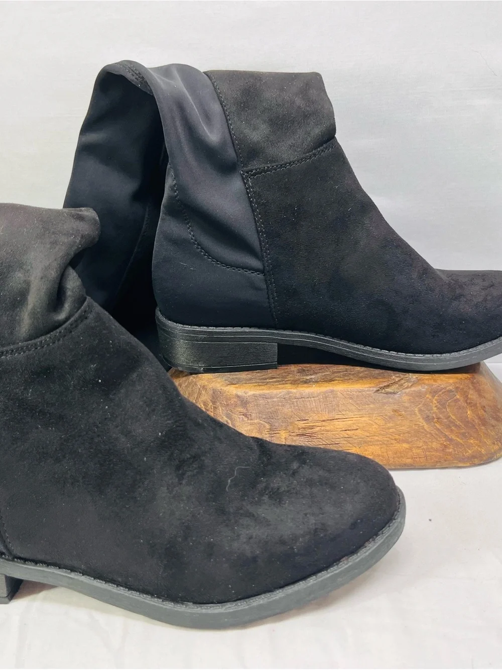 Black Over-the-Knee Stretch Boots - Women